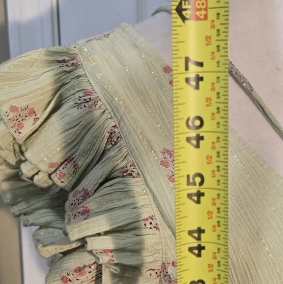 NEW A Loves A Floral V-Neck Ruffled Sleeve Tiered Maxi Dress XS - Picture 7 of 14